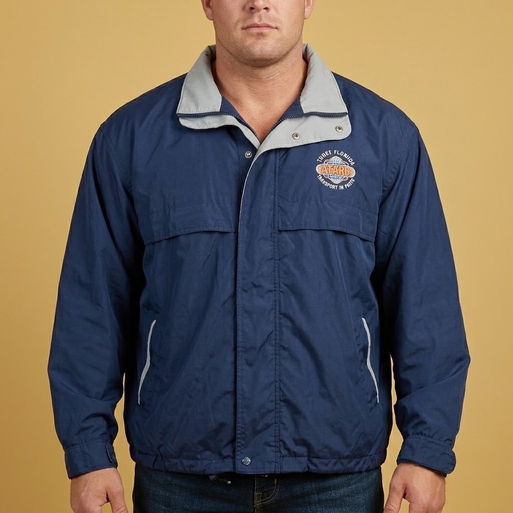 Super Bowl XXXV Tampa Florida Jacket Men XL Navy Spotlight Vintage 2001
